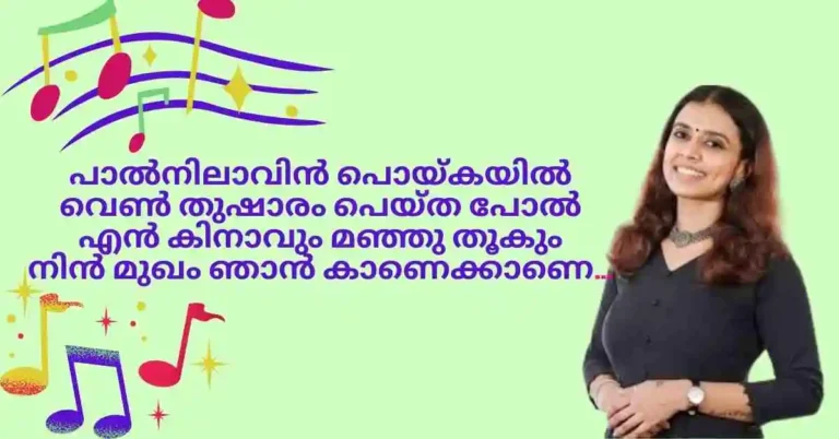 Paal Nilavin Poykayil Lyrics Malayalam Kaanekkaane